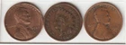 1909 Indian Head Penny 1909 Lincoln Wheat Cent 1909 VDB Coin Collection Lot Q68