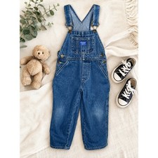 OSHKOSH B'GOSH Denim Overalls Kids Size 4 Classic Blue Vintage Style
