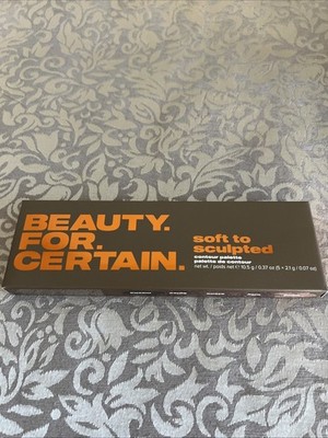 BEAUTY FOR CERTAIN Soft To Sculpted Contour Palette 0.37 Oz 5 Shades NIB