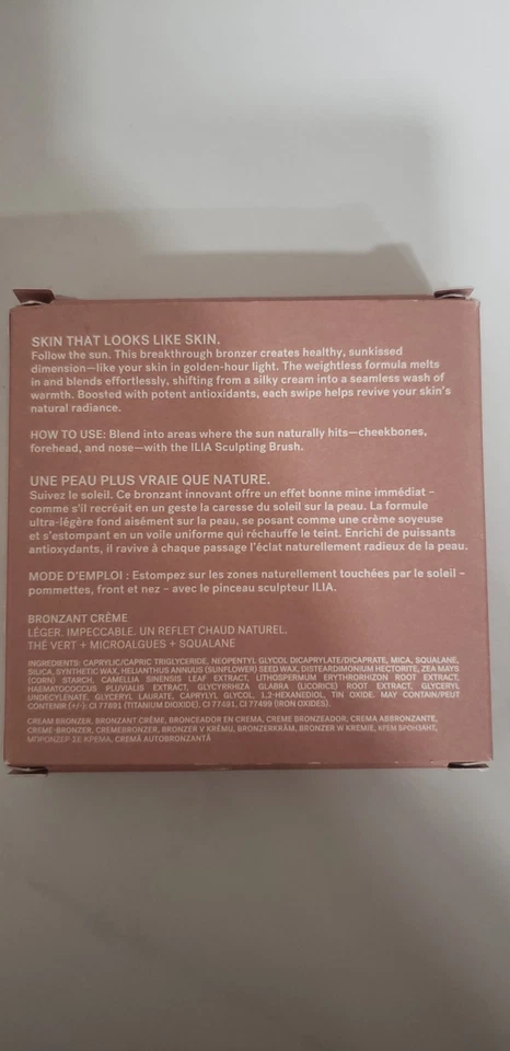 Ilia Sunshift Cream Bronzer In ECLIPSE Brand New In Box - Image 4 of 4