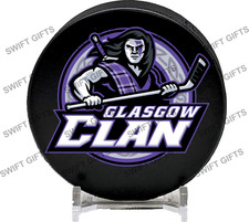 Glasgow Clan Ice Hockey Puck 6oz regulation size and weight EIHL NHL