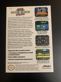NES Nintendo Double Dragon II Original CIB