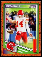 2025 Score-A-Treat Pumpkins - Matt Araiza #288 - Kansas City Chiefs