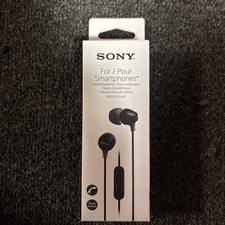 Sony MDREX15AP Fashion Color EX Series Earbud Headset with Mic Black 