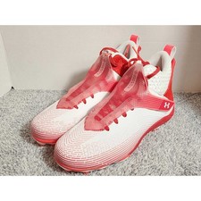 Botines de fútbol Under Armour para hombre UA Highlight Hammer MC rojos talla 11 3025085-100