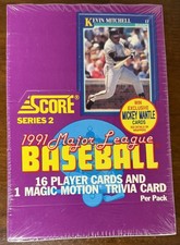 1991 SCORE MLB BASEBALL SERIES 2 FACTORY SEALED WAX BOX (36 PACKS) MANTLE?
