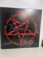 Portada de álbum réplica autografiada de ántrax 3 pies certificado de autenticidad Steiner intercambio coleccionable