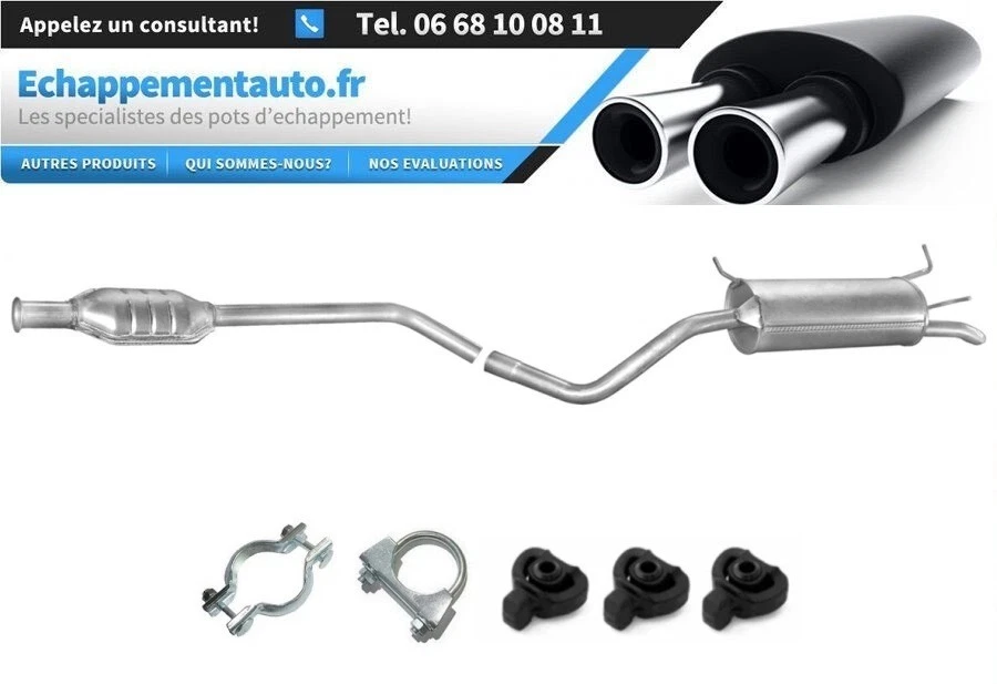 Échappement Renault Mégane/Scenic 1.4 central + silencieux 7700429815 7700430049 - Photo 1/1