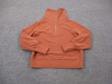 Varley Sweater Womens S Orange Jacket High Neck Sweatshirt Active Running Gym