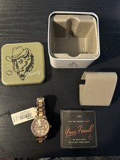 New Fossil Rye Rose Gold Tone Analogue Watch BQ3691 Chronograph With Box