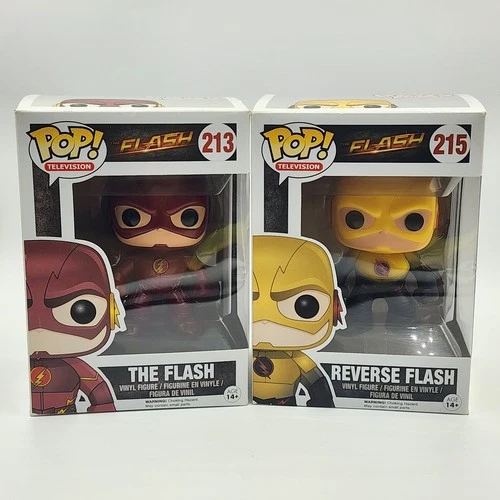 The Flash (2) Funko Pop Lot: Flash #213 + Reverse Flash #215