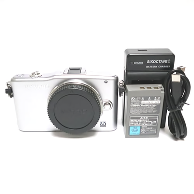 Olympus PEN mini E-PM1 Mirrorless Digital Camera Silver Body Used