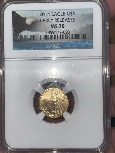 2014 NGC MS-70 American Eagle G$5 Five Dollars 1/10 OZ-T Gold Coin Uncirculated