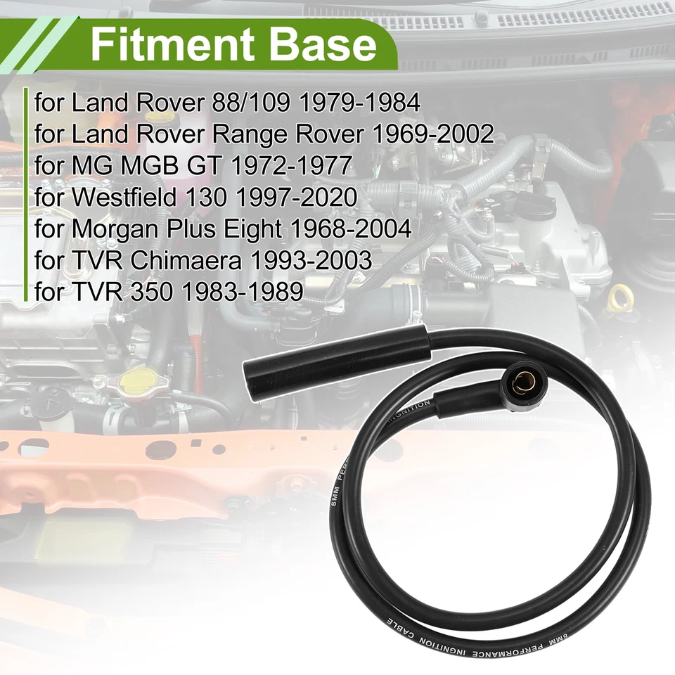 Fils Bougie pour Land Rover 88/109 Range Rover 1969-2002 8mm 9 Pièces - Photo 3/4