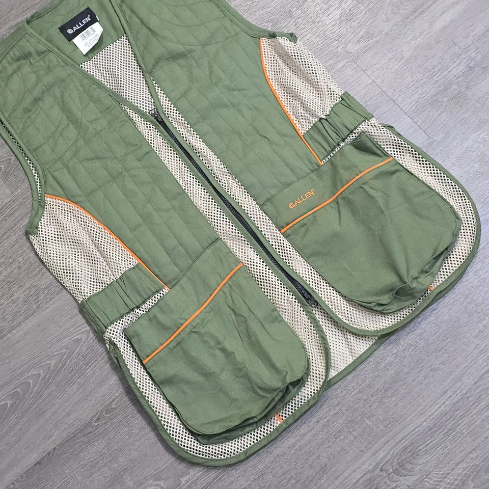 Allen Company Ace Shooting Range Vest with Moveable Shoulder Pad Olive/Tan M/L - Image 3 of 4