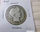 1911 P-SILVER  Barber Half Dollar VERY NICE