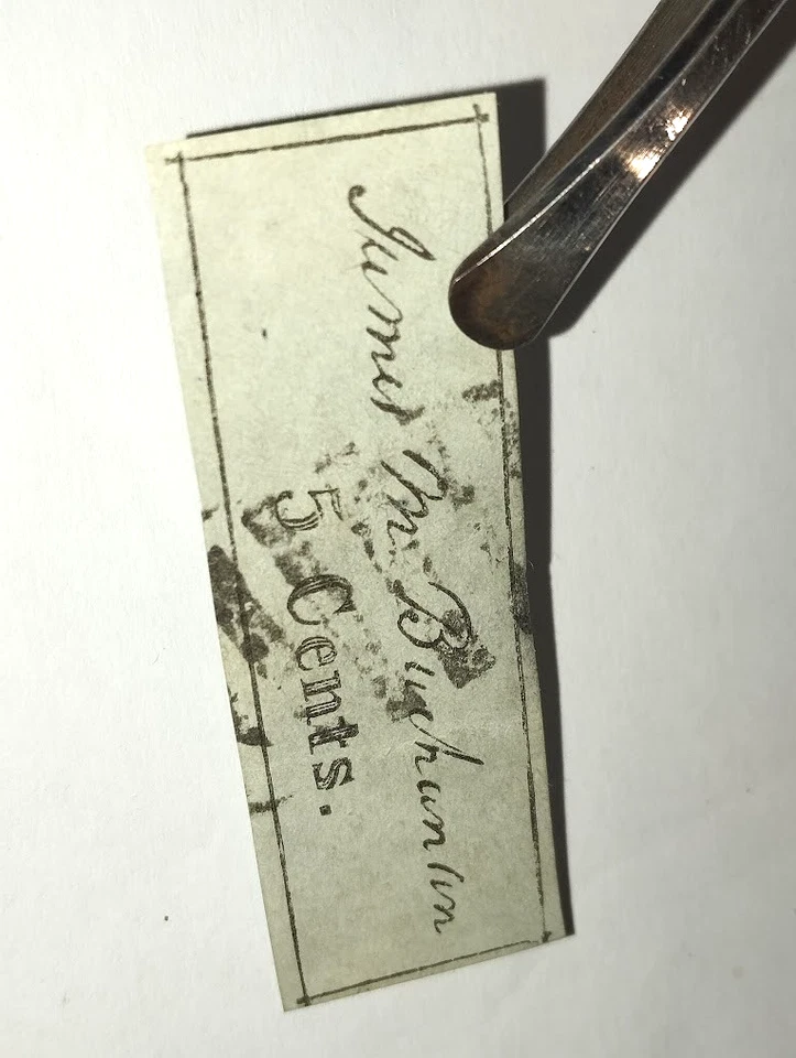 USA 1846 - 5c noir sur blanc - TOSCAWEN (New Hampshire). N°1 Cote;7000€ Oblitéré - Photo 4/4