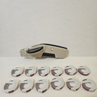 Vintage DYMO 1540 Office Mate Embossing Label Maker w/ 12 Tape Rolls 3/8 1/2
