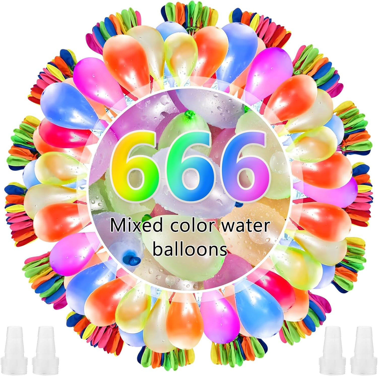 666 PCS Water Balloons-Self Sealing Water Balloons Quick Fill in 10 Second-Water
