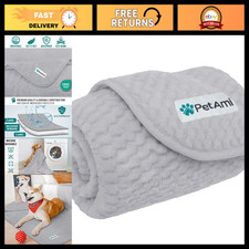 Waterproof Dog Blanket - Leakproof Puppy Blanket 29x40, Soft Light Gray Pet Cove