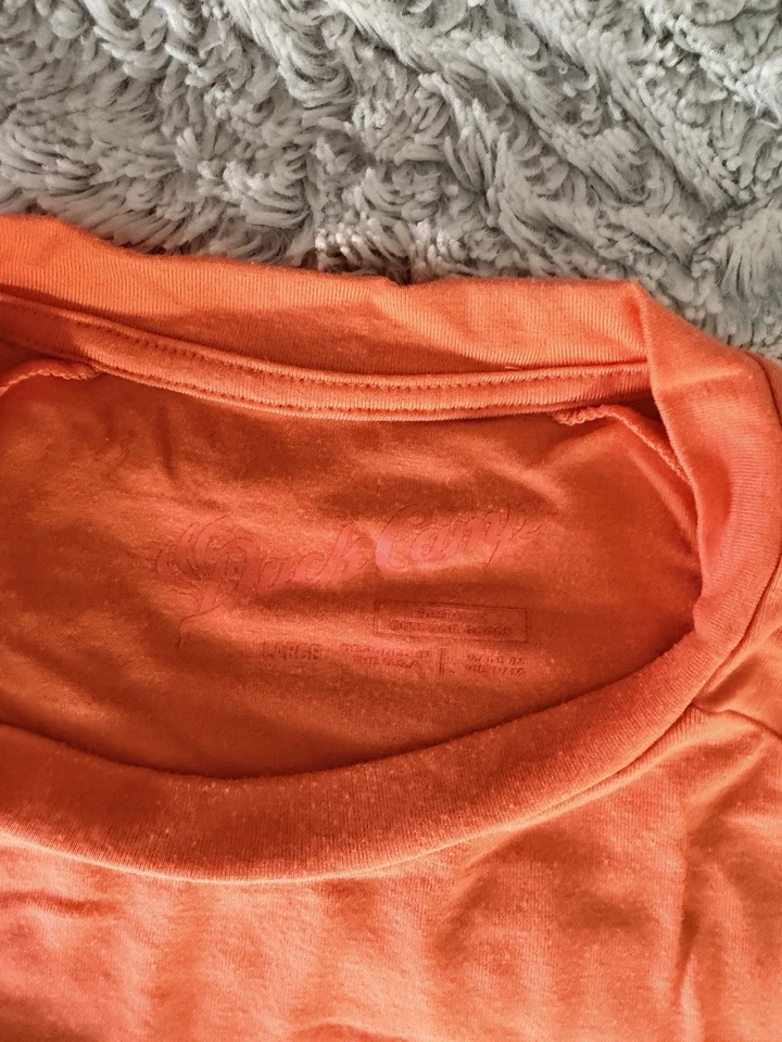 Duck Camp Bamboo Crew Pocket T shirt.  Lot of 4. Green, Blue, Navy, Orange. Used - Image 2 of 4