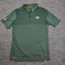 Nike On-Field Green Bay Packers Polo Shirt Men's Small NFL Apparel Short Sleeve
