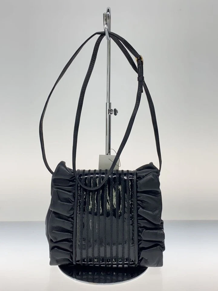 Bolso de Hombro FENDI Cuero Negro Flecos de Japón Foto 3 de 4