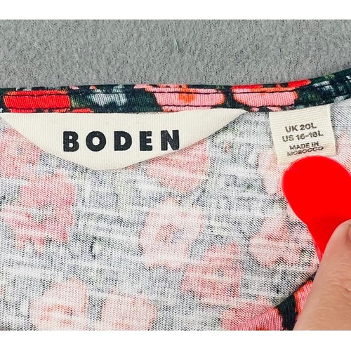 Abito Boden Zoe girocollo manica corta jersey stampa floreale tasche 16-18 L - Foto 6 di 11