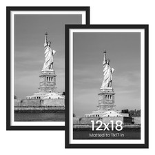 ENJOYBASICS 12x18 Picture Frame Black Poster Frame,Display Pictures 11x17 with