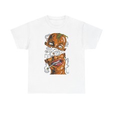 Weed High Art Photo Graphic T-Shirt Comfy Cotton Tee Brand NEW