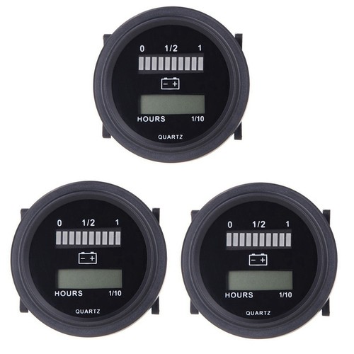 3X 12V/24V/36V/48V/72V LED Digital Battery Status Indicator with ...