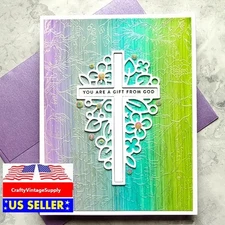 Cross floral leaf metal cutting die cut paper cutter