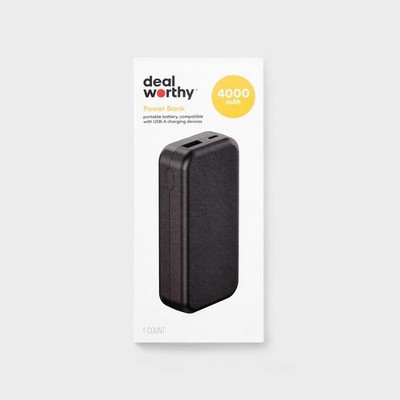 4000mAh Power Bank with Micro USB Cable - dealworthy Black: Short Circuit Protec