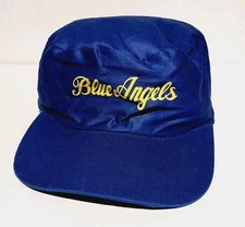 VINTAGE BLUE ANGELS SNAPBACK PAINTERS HAT ~ AIRPLANES JETS ~ TRUCKERS CAP