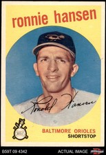 1959 Topps #444 Ronnie Hansen Orioles RC 7.5 - NM+