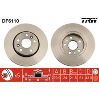 Bremsscheibe TRW DF6110 FüR Mercedes Benz Mercedes Benz Mercedes Benz Nissan