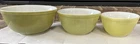 Vintage Pyrex 3 Piece Set Verde Green Nesting Bowls 401 402 403