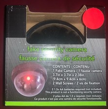 e-Circuit Fake Security Camera Battery Operated Wall/Ceiling Mountable 314188