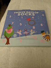 12 Days Of Christmas 12 Pairs of Crew Socks Advent Calendar Girls Size 2-5T 2