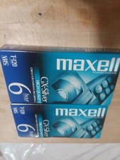 2 Maxell GX-Silver High Quality T-120 6 Hour VHS Video Cassettes NEW SEALED