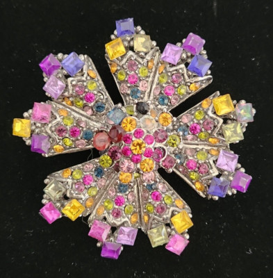 Grandma's Vintage Multi-Color Fruit Salad Flower Brooch Pin