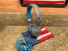 JLab Audio Studio Wired On-Ear  Headphones BLUE & GREY
