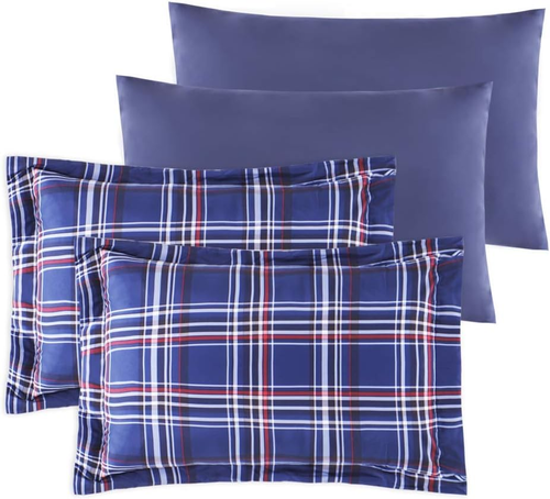Queen Comforter Set with Sheets, 7 Piece Queen Size Bedding Sets, All Season Pla - Picture 6 of 8