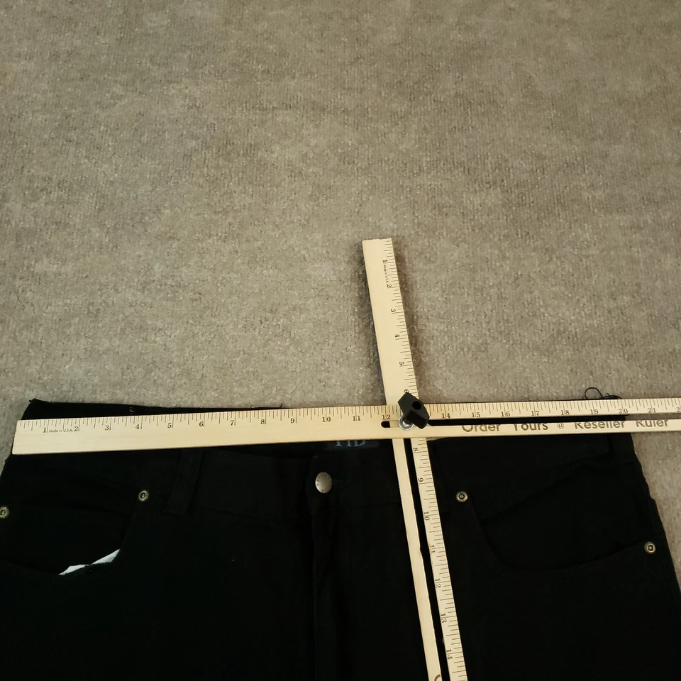 Pantalones de mezclilla Harbor Bay para hombre 40x26 negros calce suelto pierna recta algodón bolsillo Z Foto 4 de 4