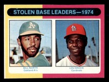 1975 Topps Baseball #309 Stolen Base Leaders Brock EX