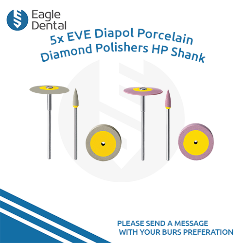 5X EVE Diapol Porcelain Polishing Burs HP Shank Porcelain Polishing