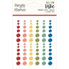 Crafts Enamel Dots SS Sticky Back Color Vibe Bolds Red Green Blue Yellow Orange