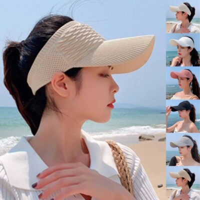 Women Sun Visor Hat Sports Tennis Golf Headband Cap Ladies Summer Outdoor Hats