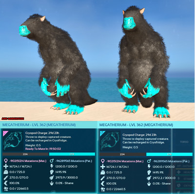 Top Stat Tron Megatherium Paarung Paar - Arche Survival Ascended Crossplay PVE