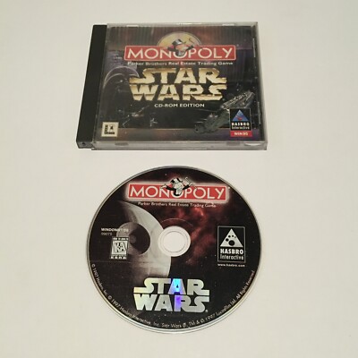 Star Wars Monopoly CD-ROM Edition PC Game Hasbro Interactive Win95 1997 ...